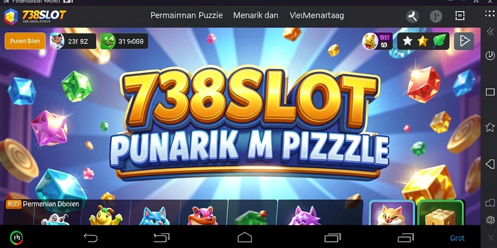 Screenshot gameplay 738SLOT menampilkan aksi menyusun puzzle yang menantang.