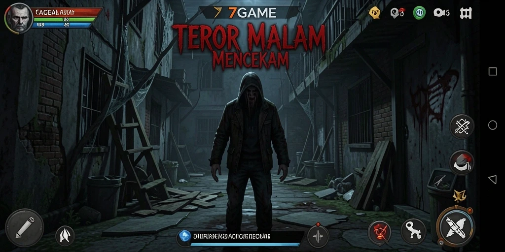 Tangkapan layar menampilkan momen menegangkan dalam gameplay 7GAME.
