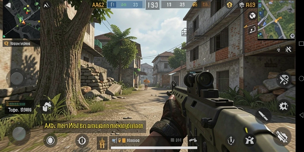 Tampilan gameplay mendebarkan dalam AA62 dengan aksi menembak yang intens.