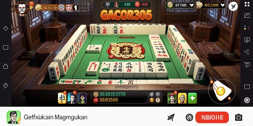 Tampilan gameplay GACOR305 yang seru dalam permainan Mahjong.