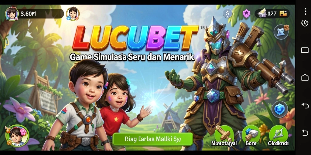 Screenshot gameplay LUCUBET menampilkan interaksi dinamis dan grafik memukau.