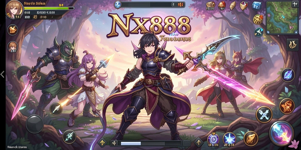Tampilan gameplay Anime yang memukau dan penuh warna.