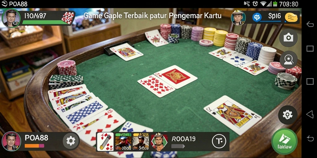 Tampilan gameplay Gaple yang seru dan interaktif dalam POA88.
