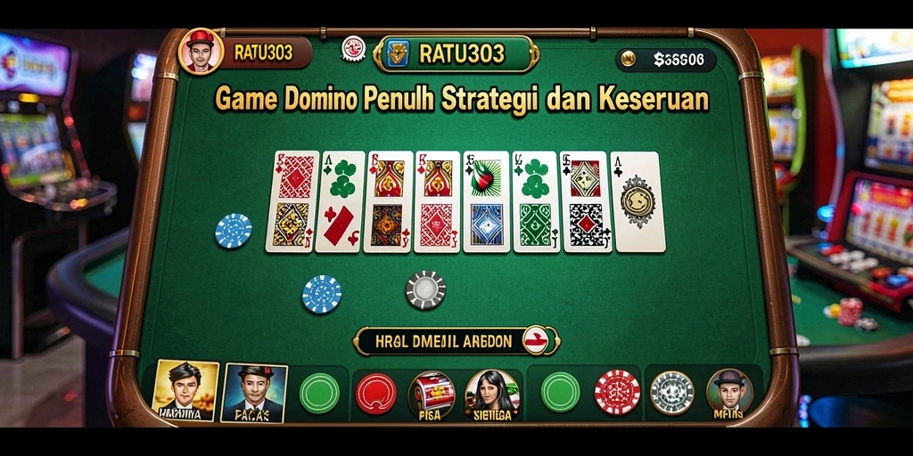 Tangkapan layar utama RATU303 menampilkan keasyikan permainan Domino.