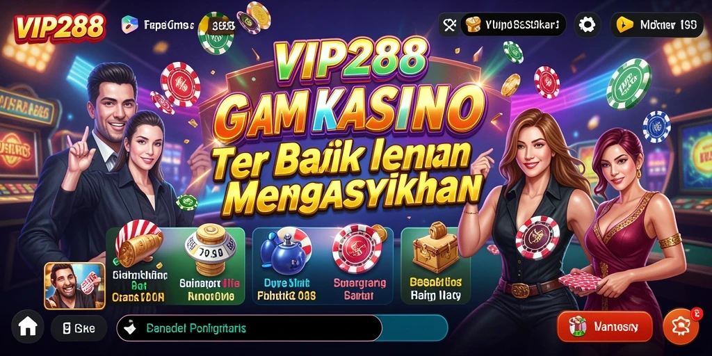 Screenshot gameplay Kasino VIP288 yang menampilkan suasana permainan yang seru.