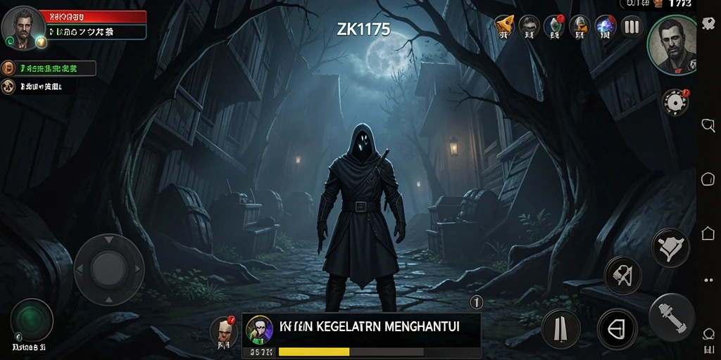 Screenshot menampilkan momen menegangkan dalam game Horror.